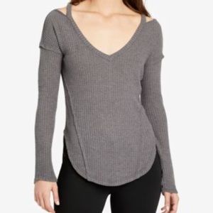 William Rast gray cutout top sz xs